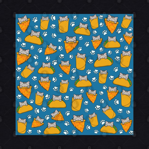 Cats and foods pattern by Purrfect